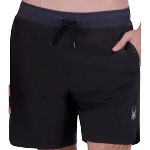 Spyder Swim Mens Black Breathable Quick Dry Shorts L